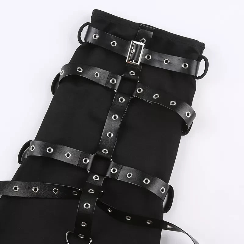 "BATTLECAGE" | KNEEHIGH STRAPPED LEG WARMERS